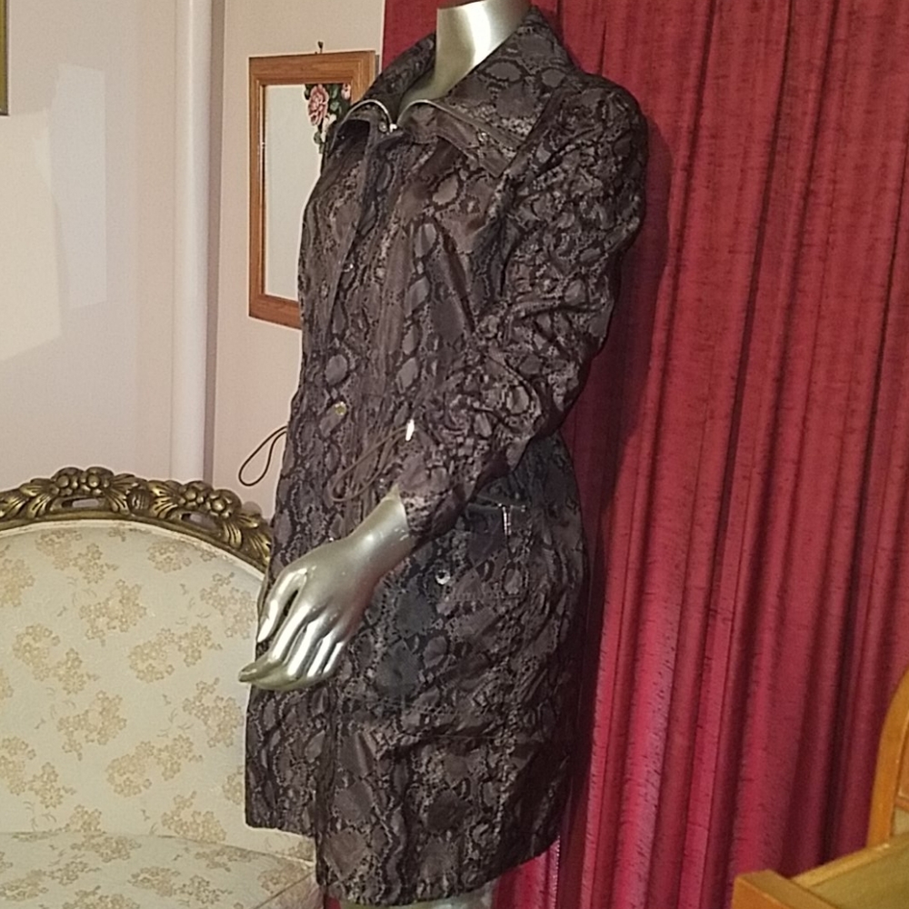 Michael Kors Snake Skin Python Rainjacket Brown S… - image 5